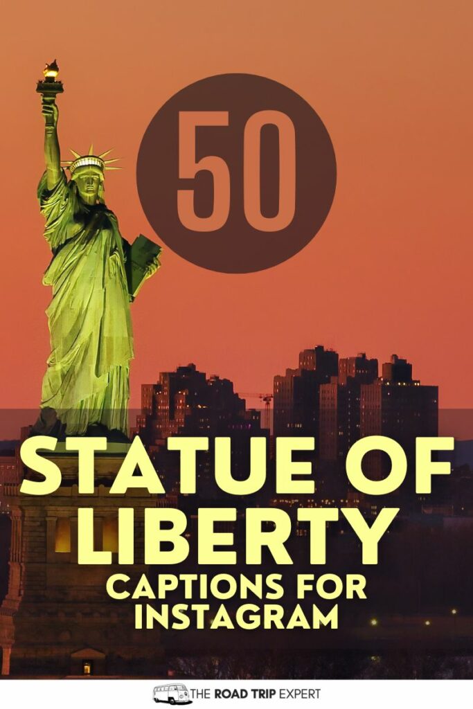 Statue of Liberty Captions for Instagram pinterest pin
