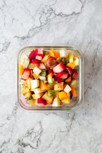 Summer Fruit Salad in storage container