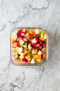 Summer Fruit Salad in storage container