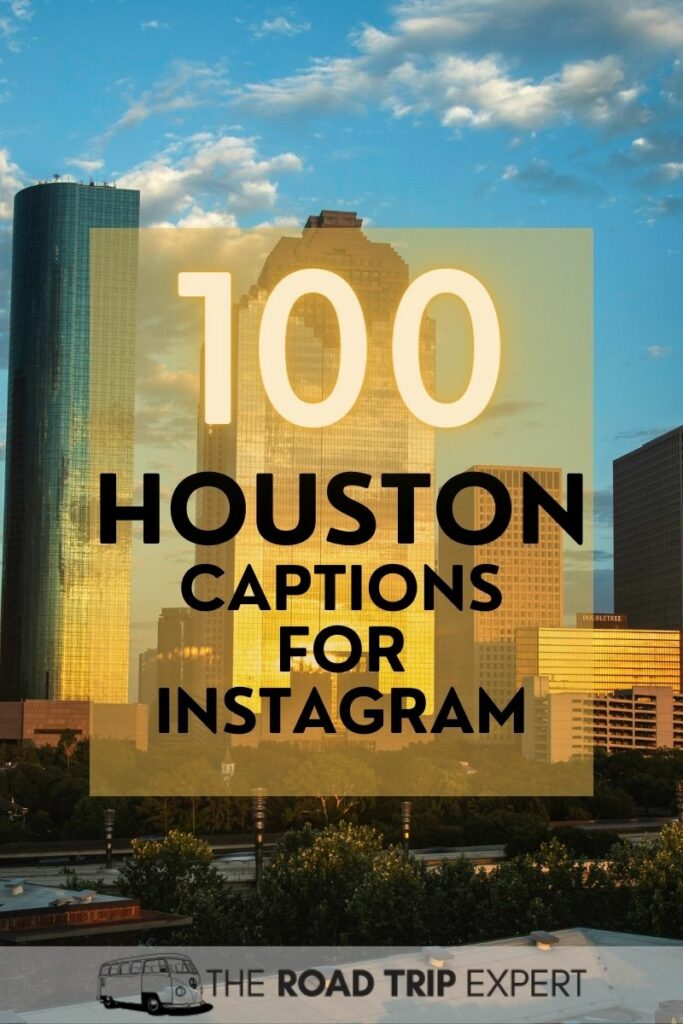 Houston captions for Instagram Pinterest image
