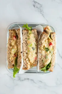 Spicy Chickpea Sandwich in storage container