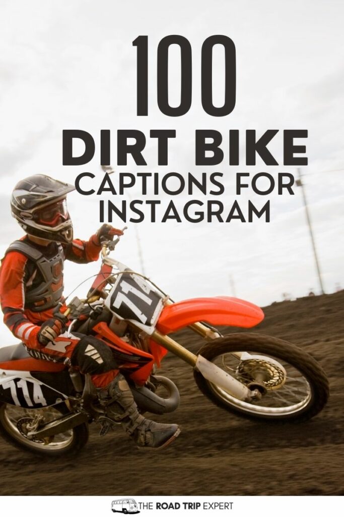 Dirt bike Captions for Instagram Pinterest pin