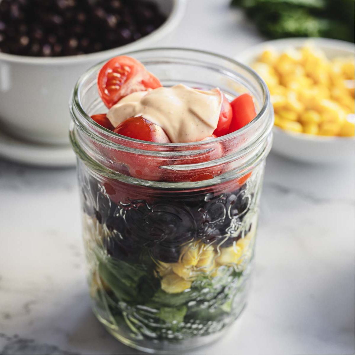 Healthy Mexican Mason Jar Salad