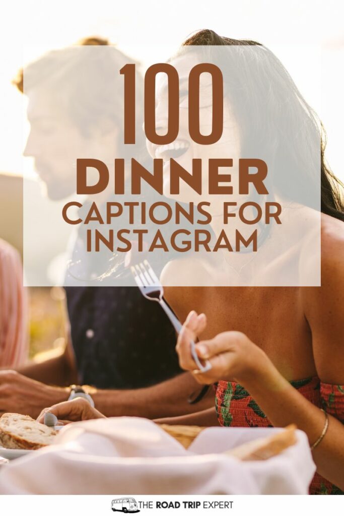 Dinner Captions for Instagram Pinterest pin