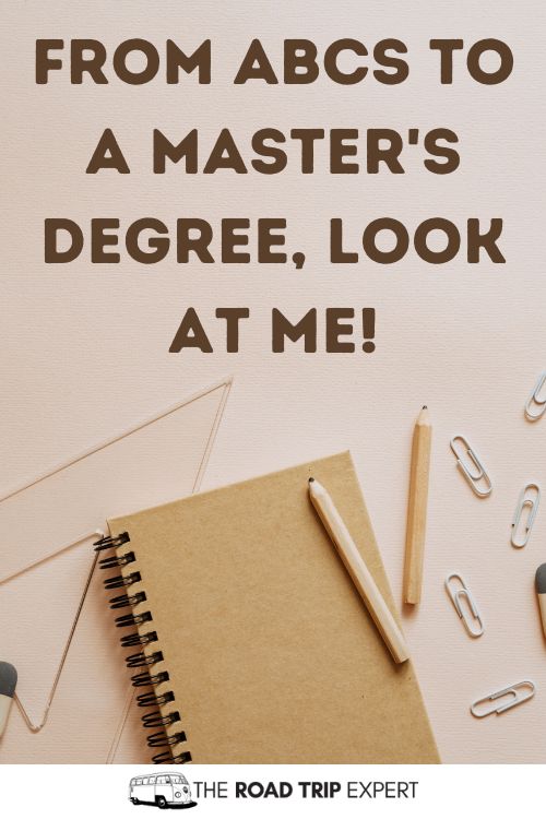 Masters Graduation Captions