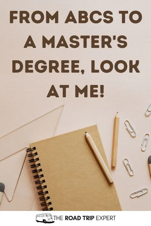 Masters Graduation Captions