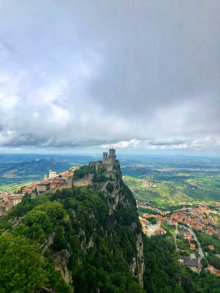 The view from the highest point in San Marino.
