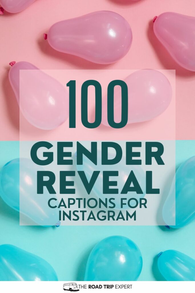 Gender Reveal Captions for Instagram pinterest pin