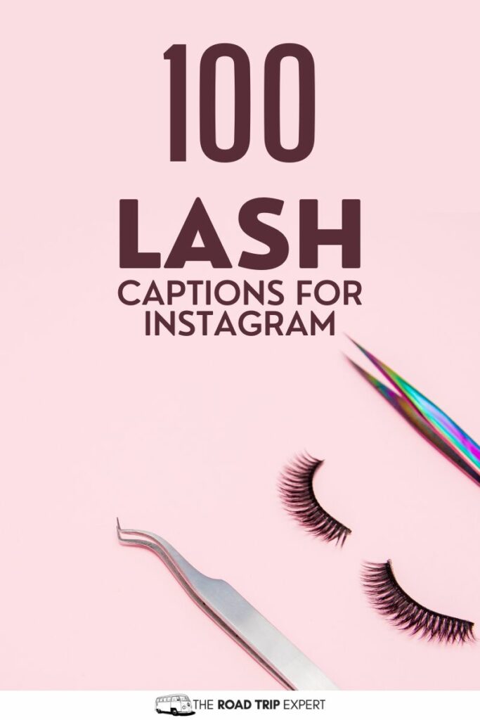 Lash Captions for Instagram pinterest pin