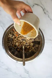 Granola Bar Mixture In Bowl