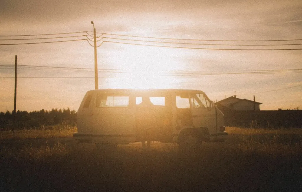 Mathilde, author at The Road Trip Expert. with her T3 van at sunset
