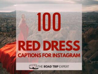 Red Dress Captions for Instagram featured image