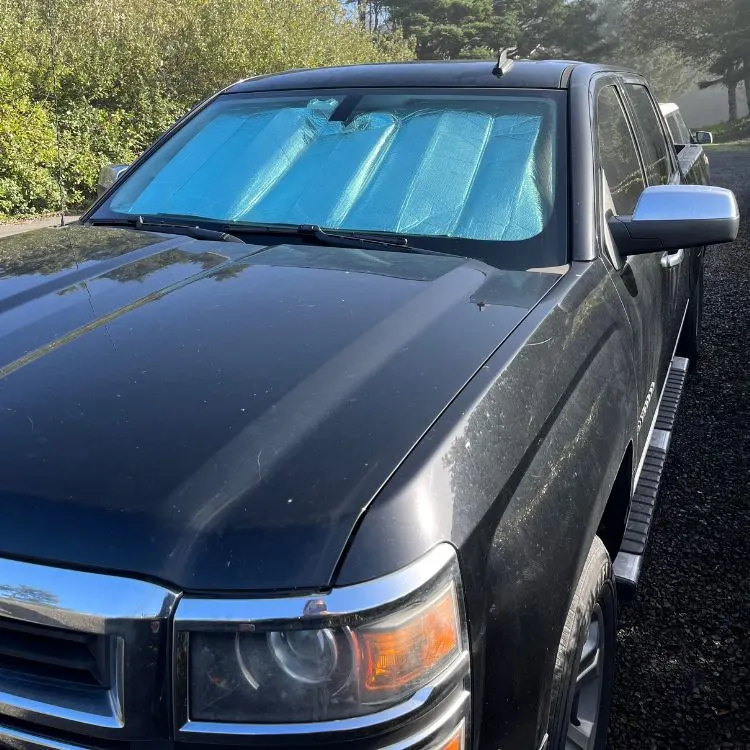 Truck with sunshade