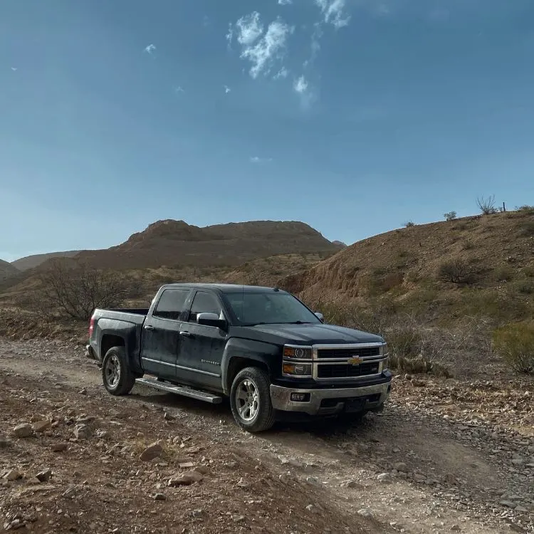 Truck with tinted windows